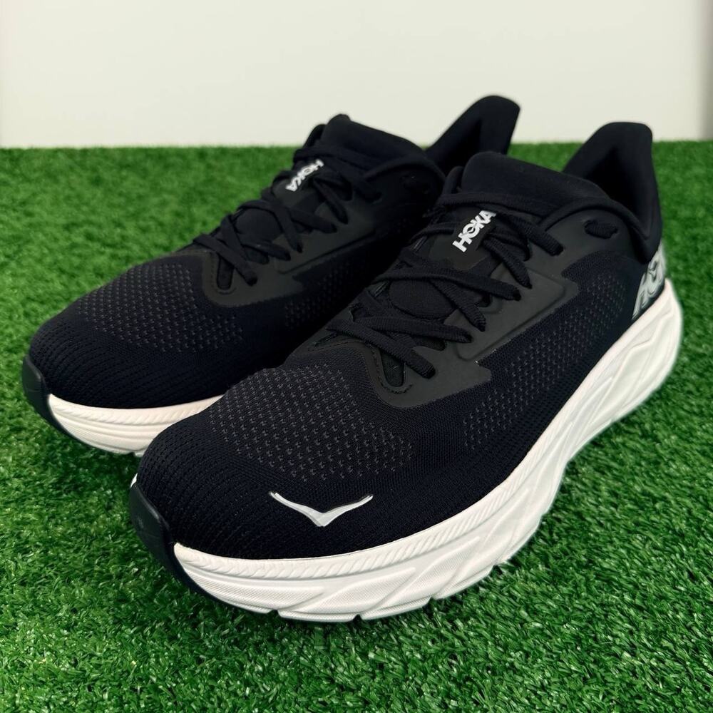 HOKA Arahi 7 Men’s Size 12D Black White Running Shoes Stability Comfort